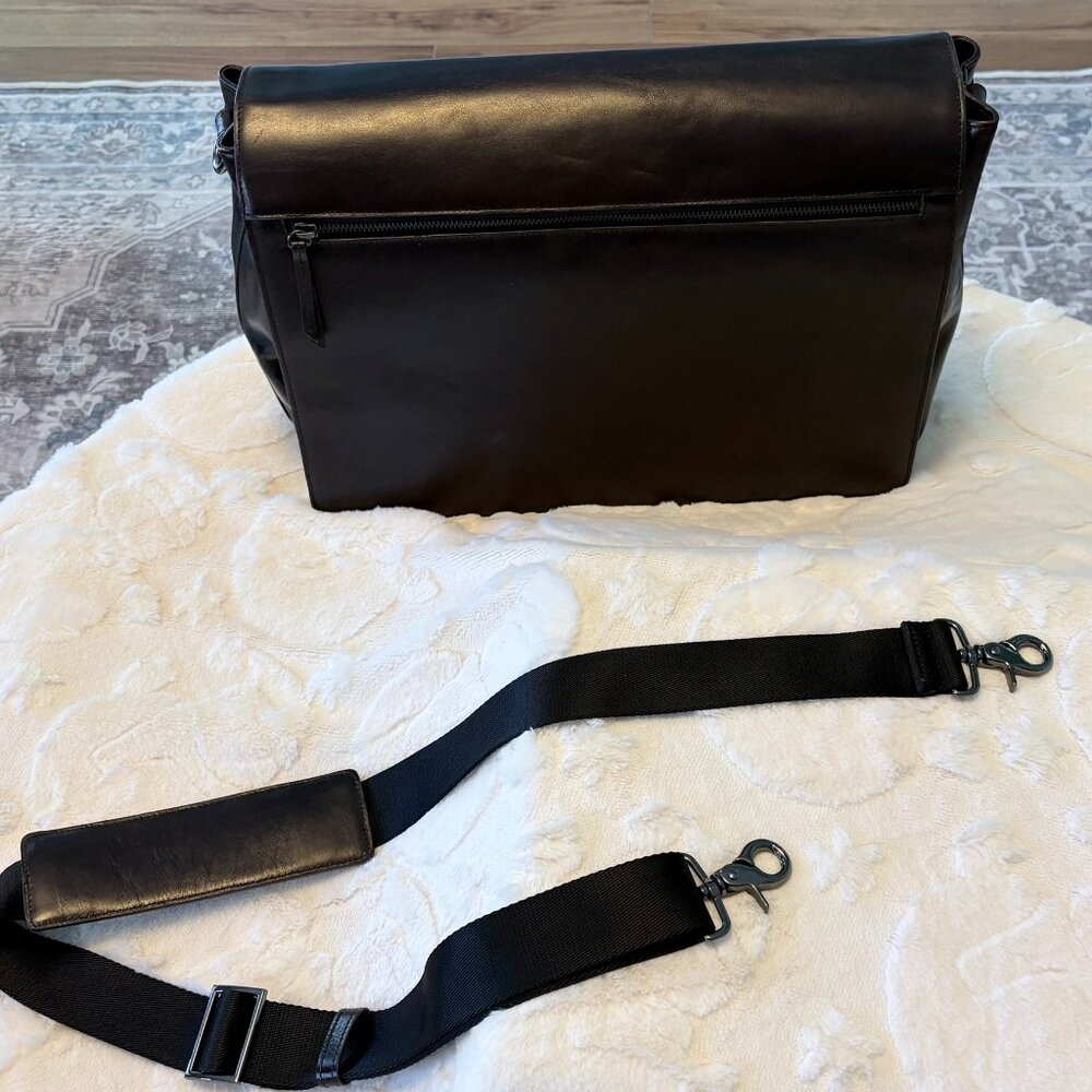 Brahmin Smooth Chocolate Messenger / Laptop Bag NWT